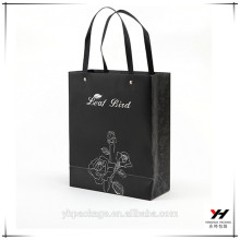 2018 christmas design custom logo kraft paper packing gift shopping black bags